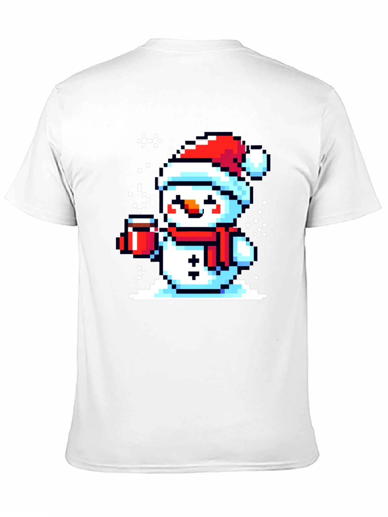 Pixel Snowman T-Shirt - Festive Holiday Style