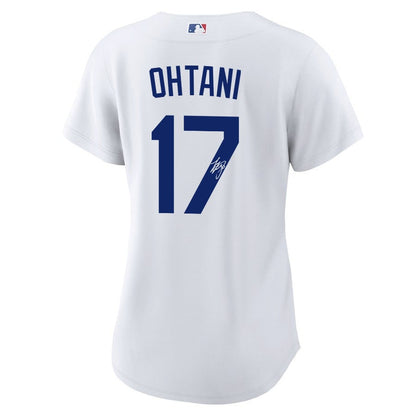 Shohei Ohtani 17 Signed Los Angeles Dodgers Home Jersey - Women White Jersey