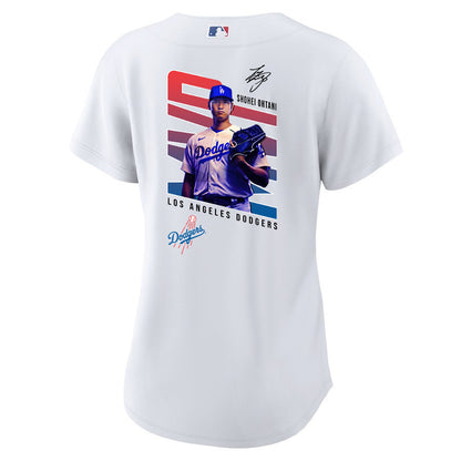 Shohei Ohtani 17 Los Angeles Dodgers Signed MVP 2023 Home Women Jersey - White