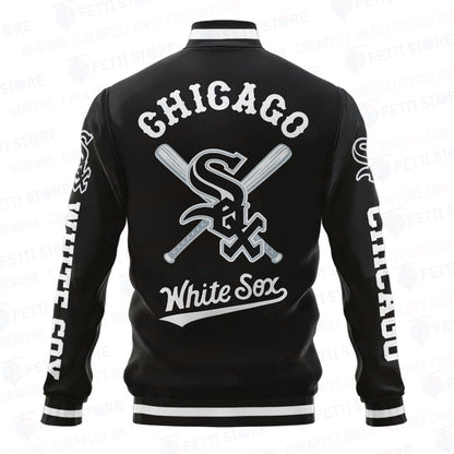 Chicago White Sox Baseball Traditional Pattern AOP Varsity Jacket SH1 - All-Over-Printed Jacket