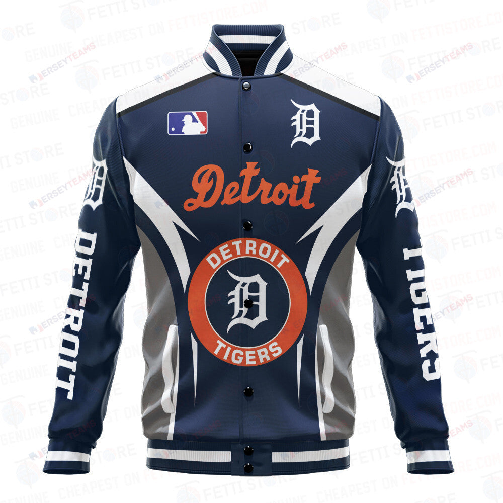 Detroit Tigers Baseball Traditional Pattern AOP Varsity Jacket SH1 - All-Over-Printed Jacket