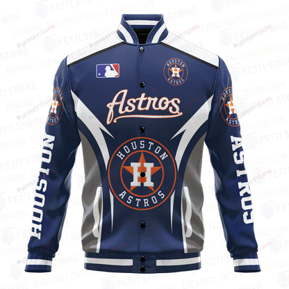 Houston Astros Baseball Traditional Pattern AOP Varsity Jacket SH1 - All-Over-Printed Jacket