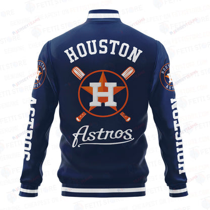Houston Astros Baseball Traditional Pattern AOP Varsity Jacket SH1 - All-Over-Printed Jacket