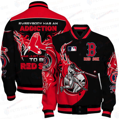 Boston Red Sox Major League Baseball AOP Varsity Jacket - All-Over-Printed Jacket