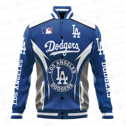 Los Angeles Dodgers Baseball Traditional Pattern AOP Varsity Jacket SH1 - All-Over-Printed Jacket