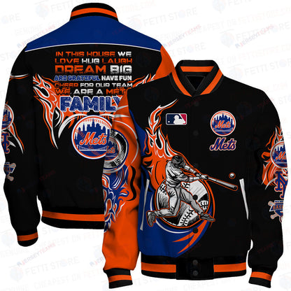 New York Mets Major League Baseball AOP Varsity Jacket - All-Over-Printed Jacket