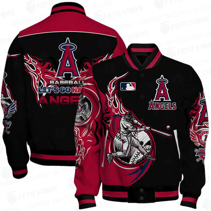Los Angeles Angels Major League Baseball AOP Varsity Jacket - All-Over-Printed Jacket