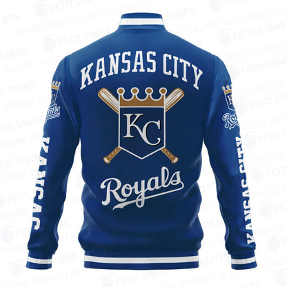 Kansas City Royals Baseball Traditional Pattern AOP Varsity Jacket SH1 - All-Over-Printed Jacket
