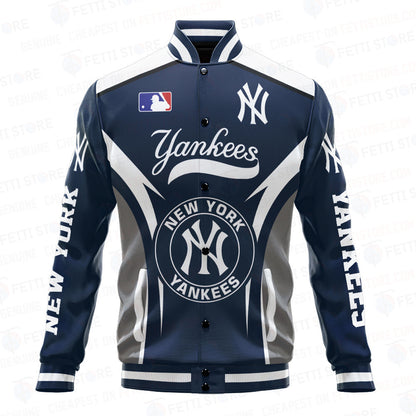 New York Yankees Baseball Traditional Pattern AOP Varsity Jacket SH1 - All-Over-Printed Jacket