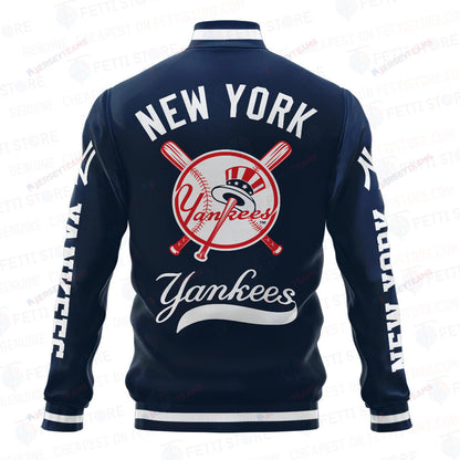 New York Yankees Baseball Traditional Pattern AOP Varsity Jacket SH1 - All-Over-Printed Jacket