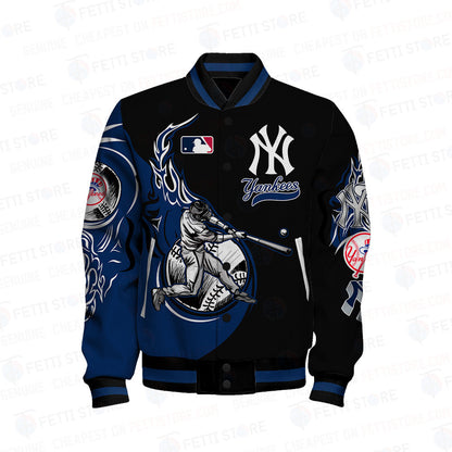 New York Yankees Major League Baseball AOP Varsity Jacket - All-Over-Printed Jacket