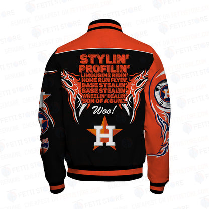 Houston Astros Major League Baseball AOP Varsity Jacket - All-Over-Printed Jacket