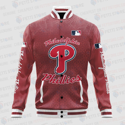 Philadelphia Phillies - Major League Baseball AOP Varsity Jacket V8 - All-Over-Printed Jacket