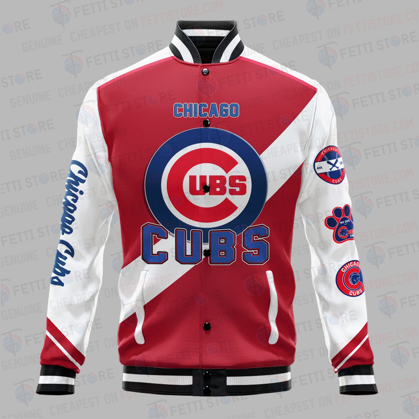 Chicago Cubs League Baseball AOP Varsity Jacket SH1 V2 - All-Over-Printed Jacket