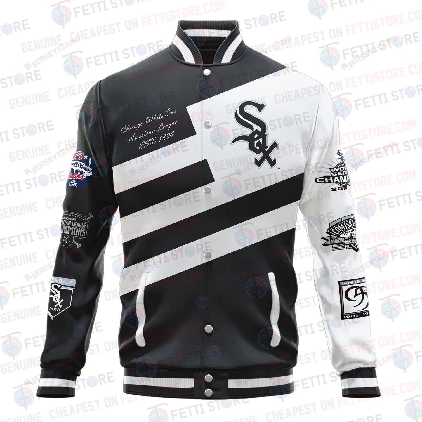 Chicago White Sox American League Baseball Varsity Jacket SH1 - All-Over-Printed Jacket