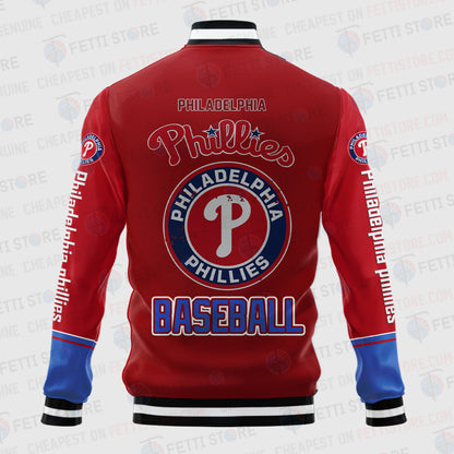 Philadelphia Phillies - Major League Baseball AOP Varsity Jacket V5 - All-Over-Printed Jacket