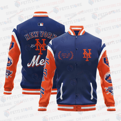 New York Mets Major League Baseball AOP Varsity Jacket SH1 V1 - All-Over-Printed Jacket