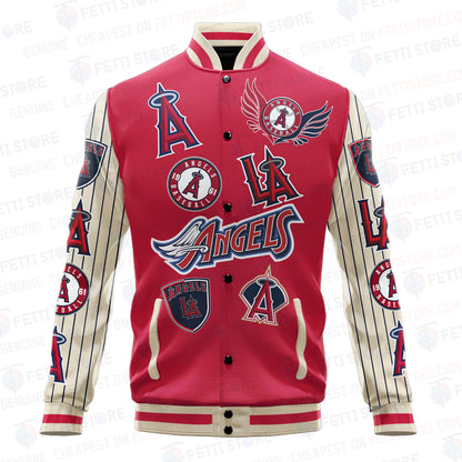 Los Angeles Angels - Major League Baseball AOP Varsity Jacket V6 - All-Over-Printed Jacket