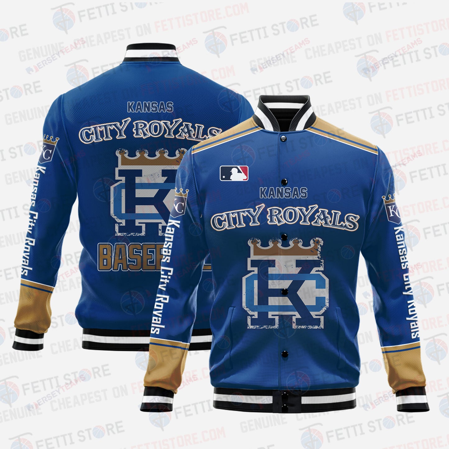 Kansas City Royals - Major League Baseball AOP Varsity Jacket V5 - All-Over-Printed Jacket
