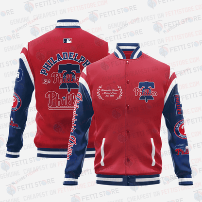 Philadelphia Phillies Major League Baseball AOP Varsity Jacket SH1 V1 - All-Over-Printed Jacket