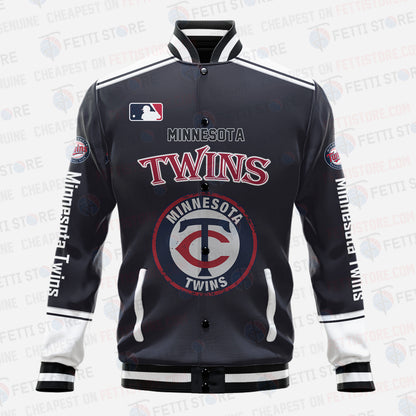 Minnesota Twins - Major League Baseball AOP Varsity Jacket V5 - All-Over-Printed Jacket
