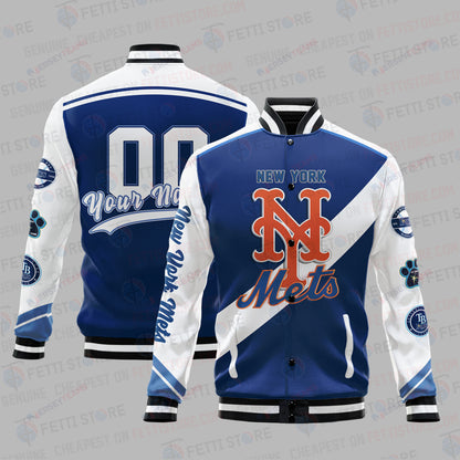 New York Mets Major League Baseball AOP Varsity Jacket SH1 V2 - All-Over-Printed Jacket