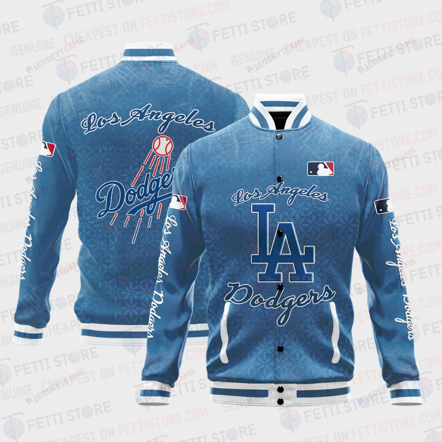 Los Angeles Dodgers - Major League Baseball AOP Varsity Jacket V8 - All-Over-Printed Jacket