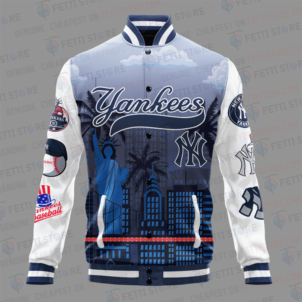 New York Yankees Major League Baseball AOP Varsity Jacket STM - All-Over-Printed Jacket