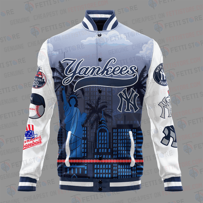 New York Yankees Major League Baseball AOP Varsity Jacket STM - All-Over-Printed Jacket