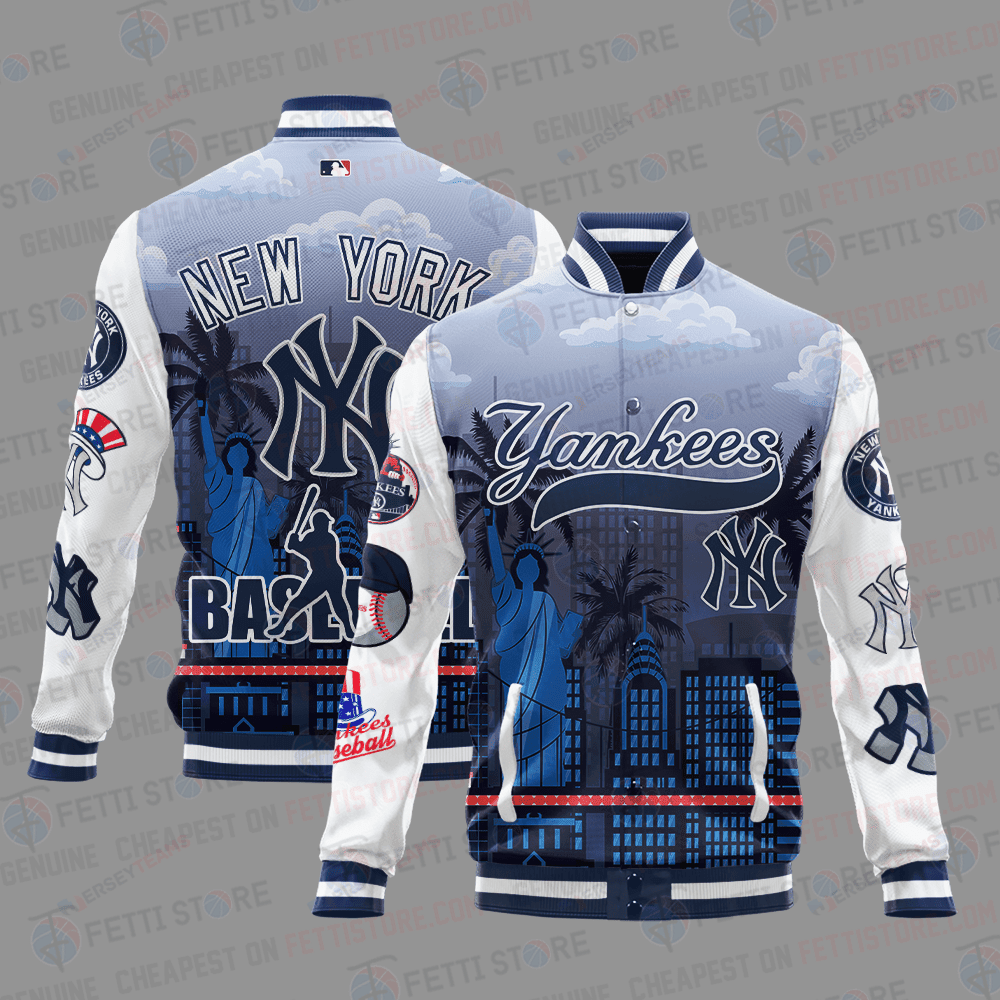 New York Yankees Major League Baseball AOP Varsity Jacket STM - All-Over-Printed Jacket