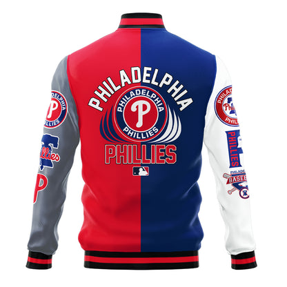 Philadelphia Phillies Major League Baseball Varsity Jacket STM V3 - All-Over-Printed Jacket