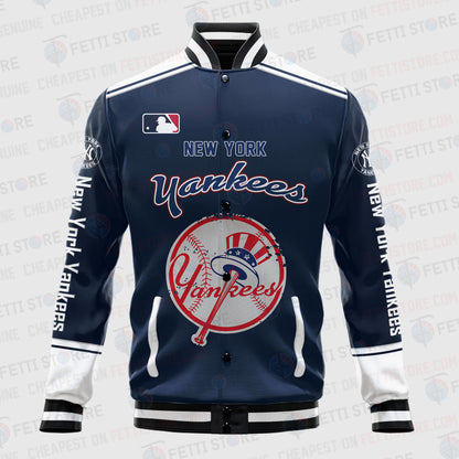 New York Yankees - Major League Baseball AOP Varsity Jacket V5 - All-Over-Printed Jacket
