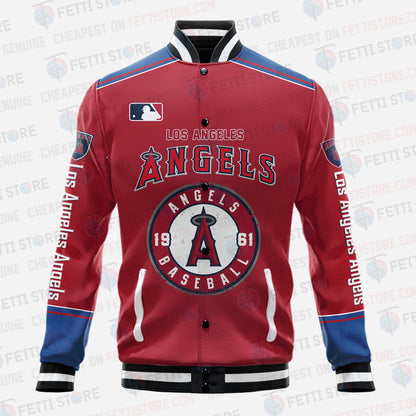 Los Angeles Angels - Major League Baseball AOP Varsity Jacket V5 - All-Over-Printed Jacket
