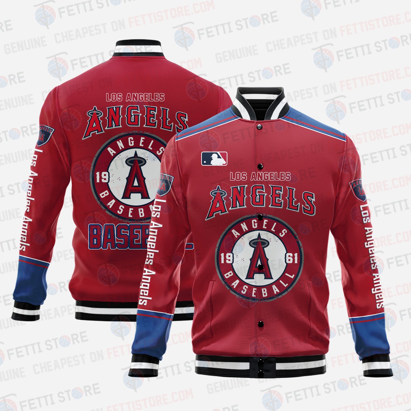 Los Angeles Angels - Major League Baseball AOP Varsity Jacket V5 - All-Over-Printed Jacket