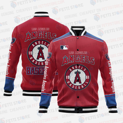 Los Angeles Angels - Major League Baseball AOP Varsity Jacket V5 - All-Over-Printed Jacket
