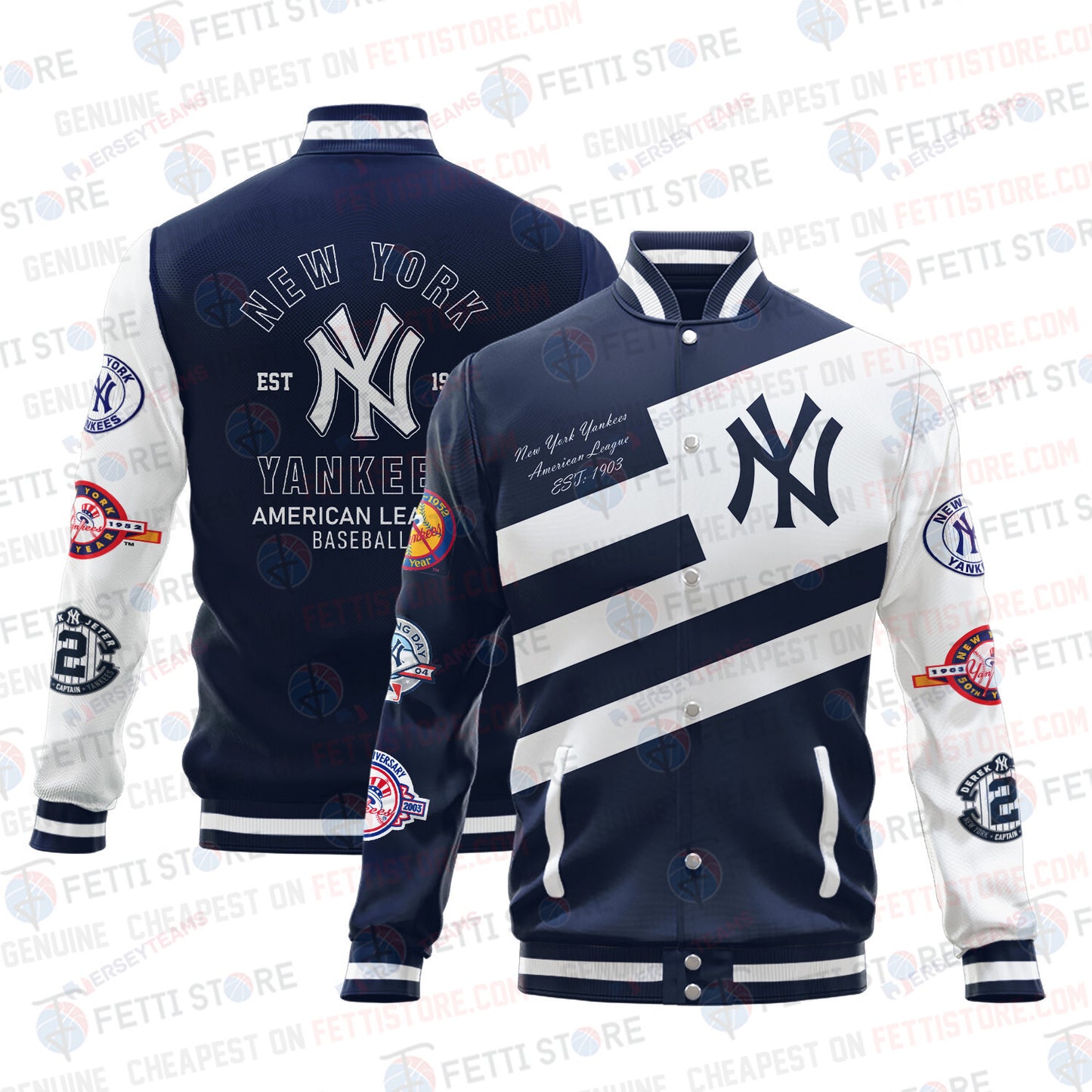New York Yankees American League Baseball Varsity Jacket SH1 - All-Over-Printed Jacket