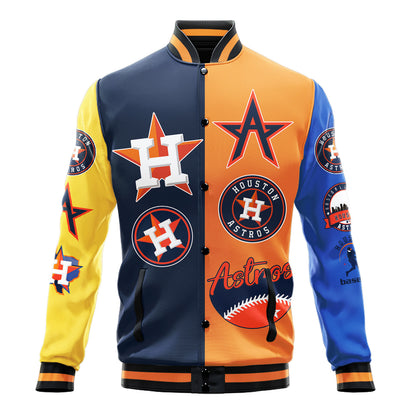 Houston Astros Major League Baseball Varsity Jacket STM V3 - All-Over-Printed Jacket
