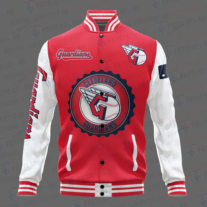 Cleveland Guardians Major League Baseball AOP Varsity Jacket STM - All-Over-Printed Jacket