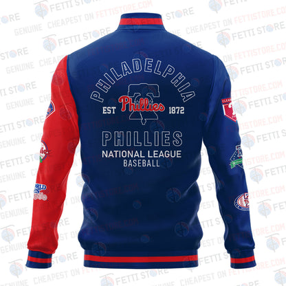Philadelphia Phillies American League Baseball Varsity Jacket SH1 - All-Over-Printed Jacket