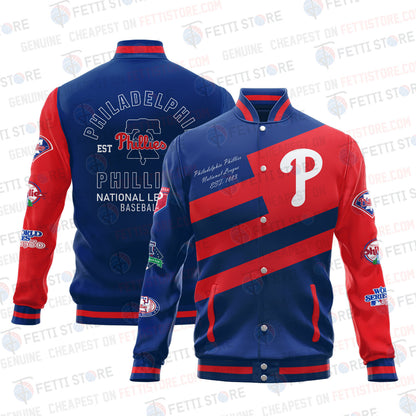 Philadelphia Phillies American League Baseball Varsity Jacket SH1 - All-Over-Printed Jacket