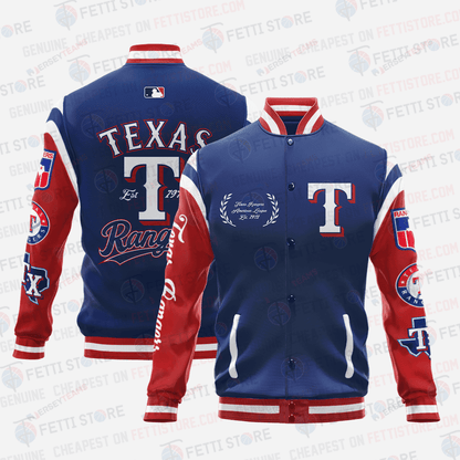 Texas Rangers Major League Baseball AOP Varsity Jacket SH1 V1 - All-Over-Printed Jacket