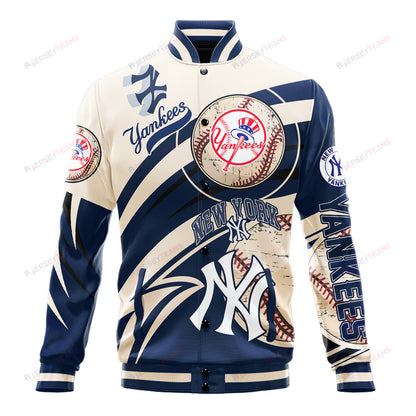 New York Yankees - Major League Baseball AOP Varsity Jacket V9 - All-Over-Printed Jacket
