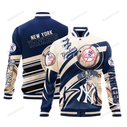 New York Yankees - Major League Baseball AOP Varsity Jacket V9 - All-Over-Printed Jacket