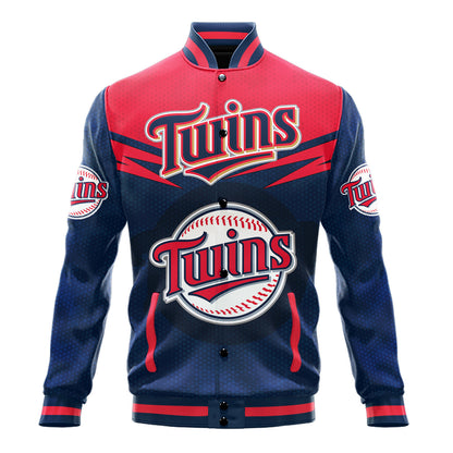 Minnesota Twins - Major League Baseball AOP Varsity Jacket V7 - All-Over-Printed Jacket