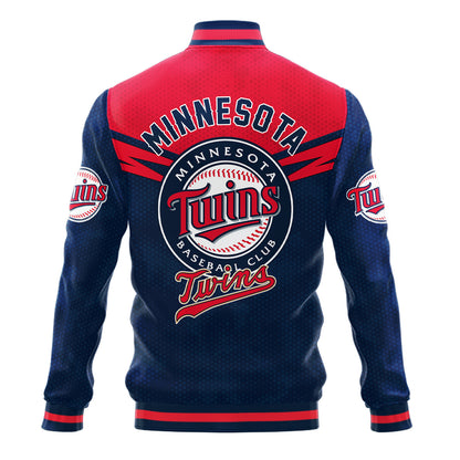 Minnesota Twins - Major League Baseball AOP Varsity Jacket V7 - All-Over-Printed Jacket