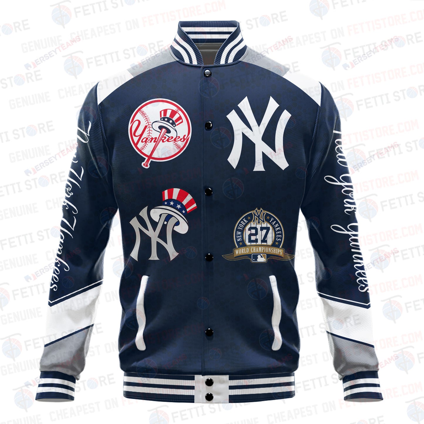 New York Yankees American League Baseball Varsity Jacket SH1 V2 - All-Over-Printed Jacket