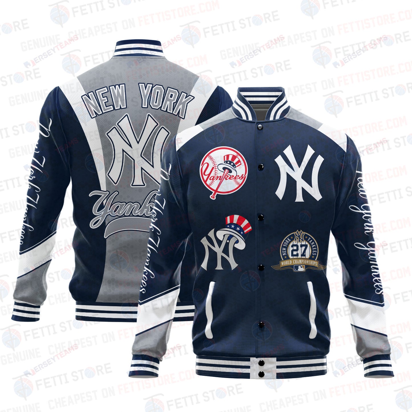 New York Yankees American League Baseball Varsity Jacket SH1 V2 - All-Over-Printed Jacket