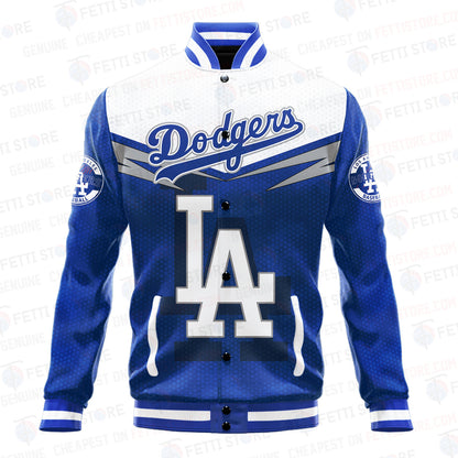 Los Angeles Dodgers - Major League Baseball AOP Varsity Jacket V7 - All-Over-Printed Jacket