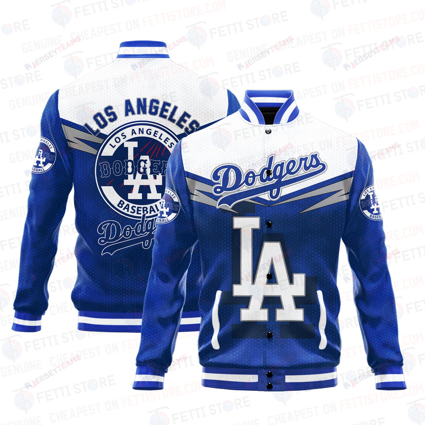 Los Angeles Dodgers - Major League Baseball AOP Varsity Jacket V7 - All-Over-Printed Jacket