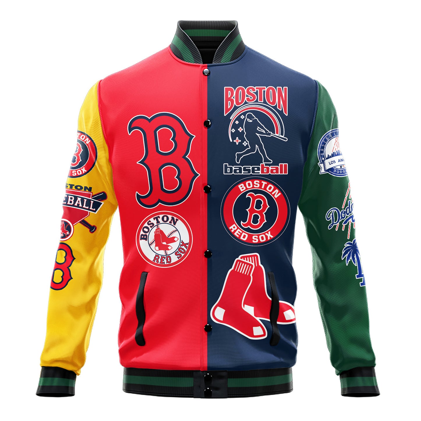 Boston Red Sox Major League Baseball Varsity Jacket STM V3 - All-Over-Printed Jacket